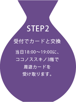 STEP2 受付でカードと交換